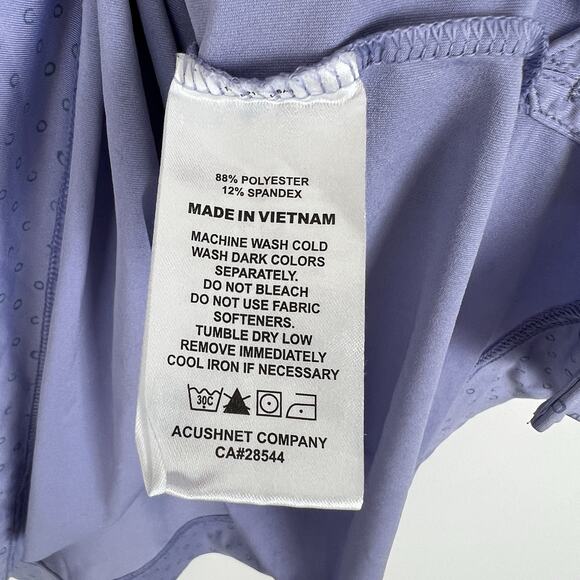 FootJoy Men's L Purple With Circles Performance Golf Polo Shirt - Picture 4 of 7